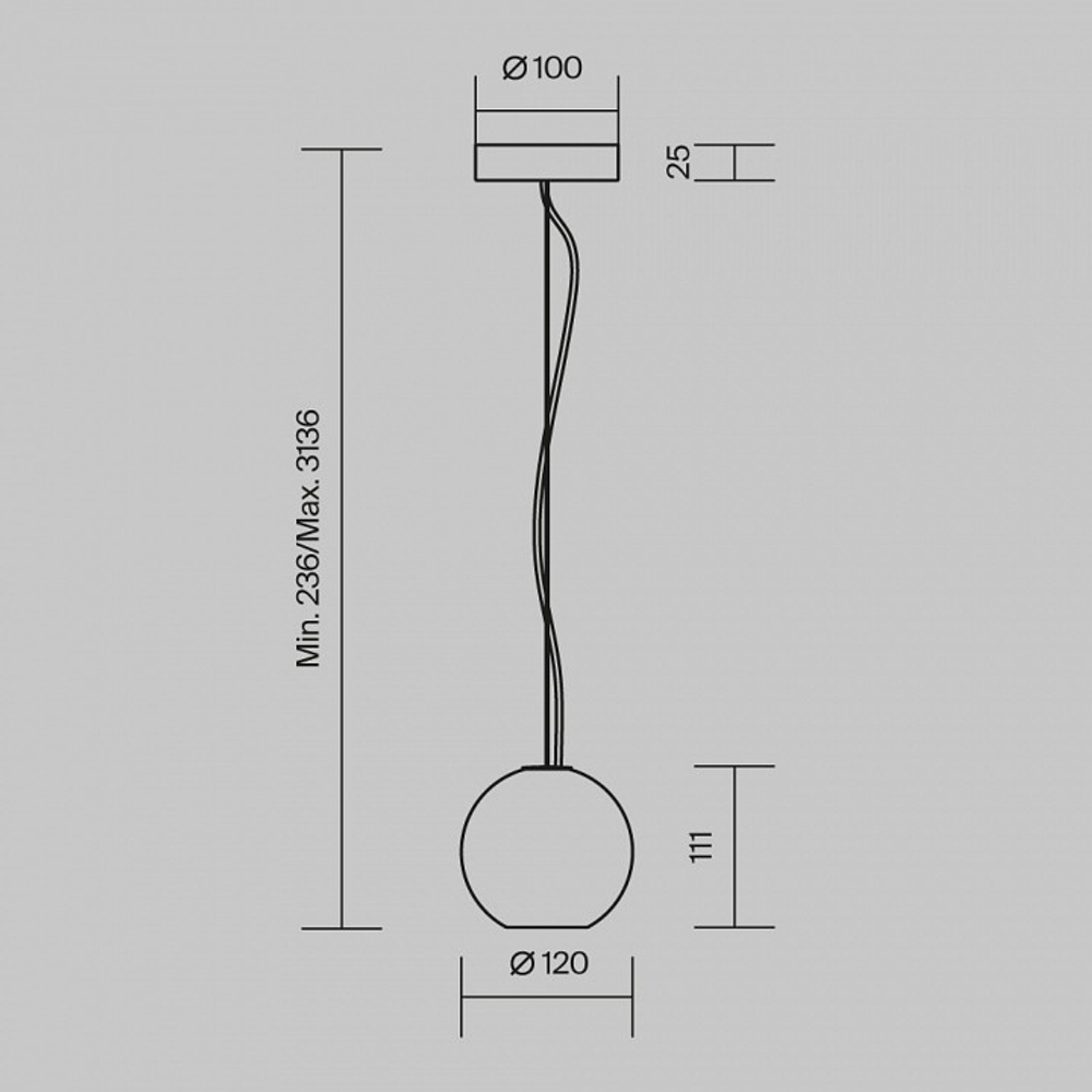 Подвесной светильник Maytoni Basic Texture MOD461PL-01B
