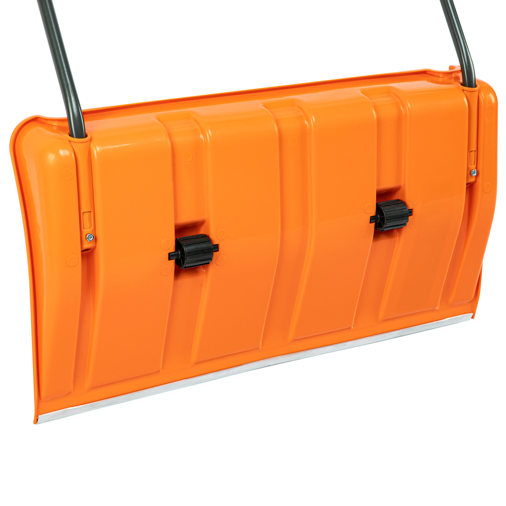 Движок для уборки снега пластиковый, 795х435х1280 мм, стальная рукоятка, усиленный Сибртех