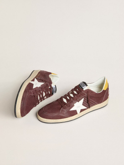 Men’s Ball Star in chocolate nubuck with leather star and heel tab