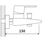 Смеситель для ванны Oute T204 T20402