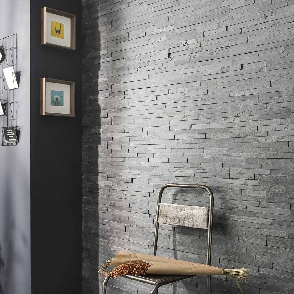 Натуральный камень Сланец черный Pharaon 150x600x10-20 Классик