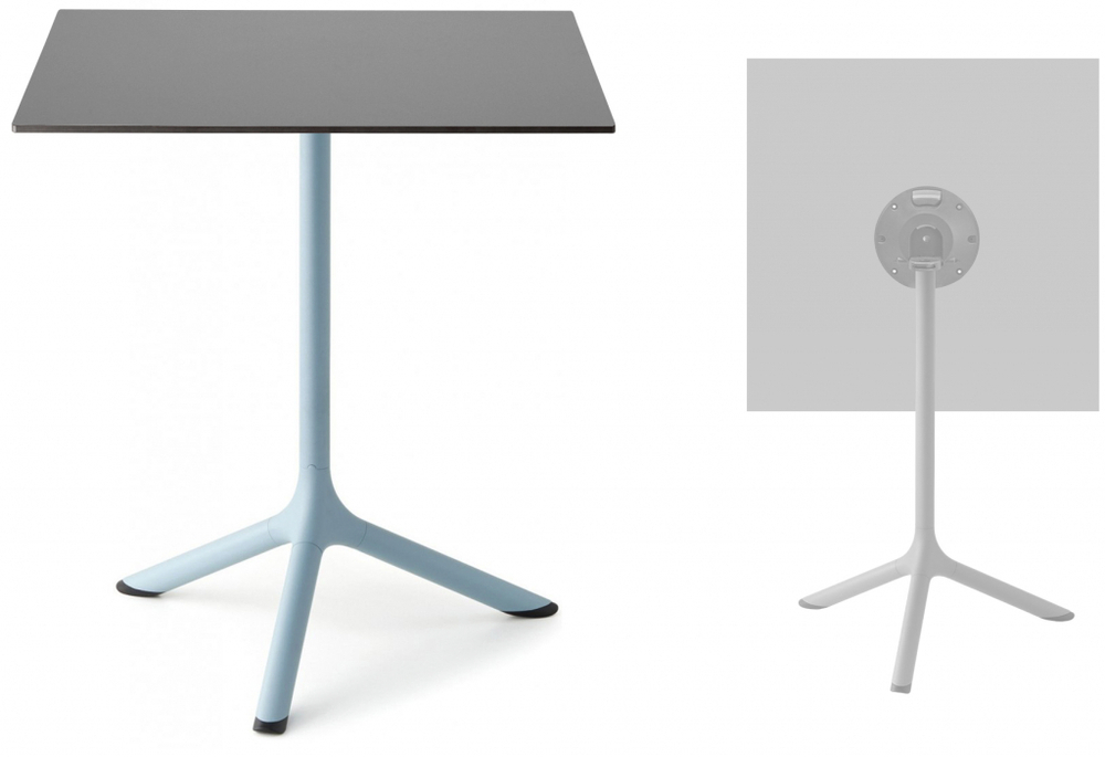Стол ламинированный обеденный складной Scab Design Tripe Folding, голубой, антрацит