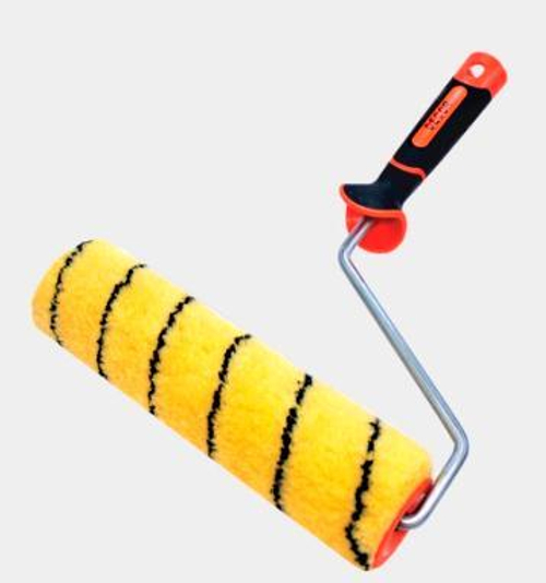 Валик Полиакрил  180мм, d50мм, d8мм, ворс 11мм, 2К  Желтый с чер пол  PROFI / 550-1180