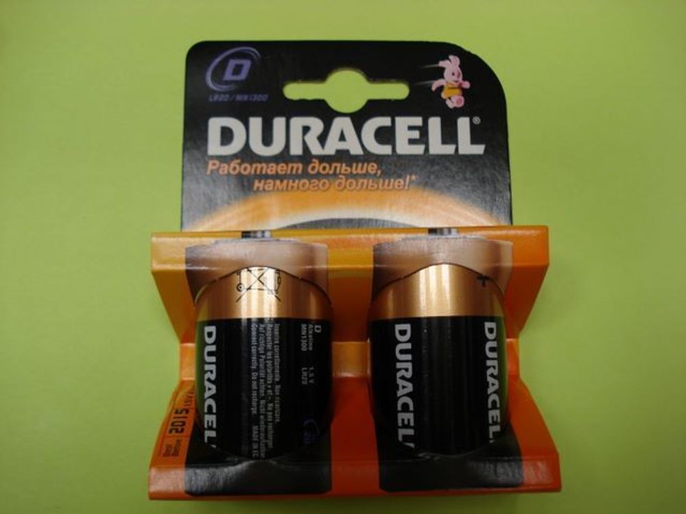Батарейки Duracell D (LR20) 1шт.
