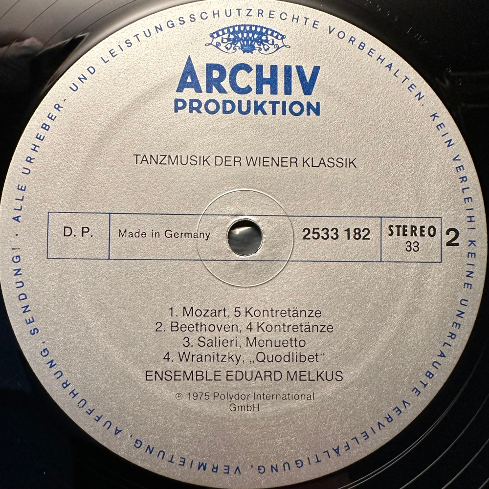 Танцевальная музыка - Венская классика (Германия 1975г.)