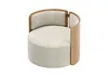 Кресло крутящееся Lagom 800 (молочный букле, натуральный дуб)