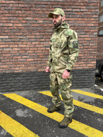 Тактический костюм горка с наколенниками и налокотниками мох лайт