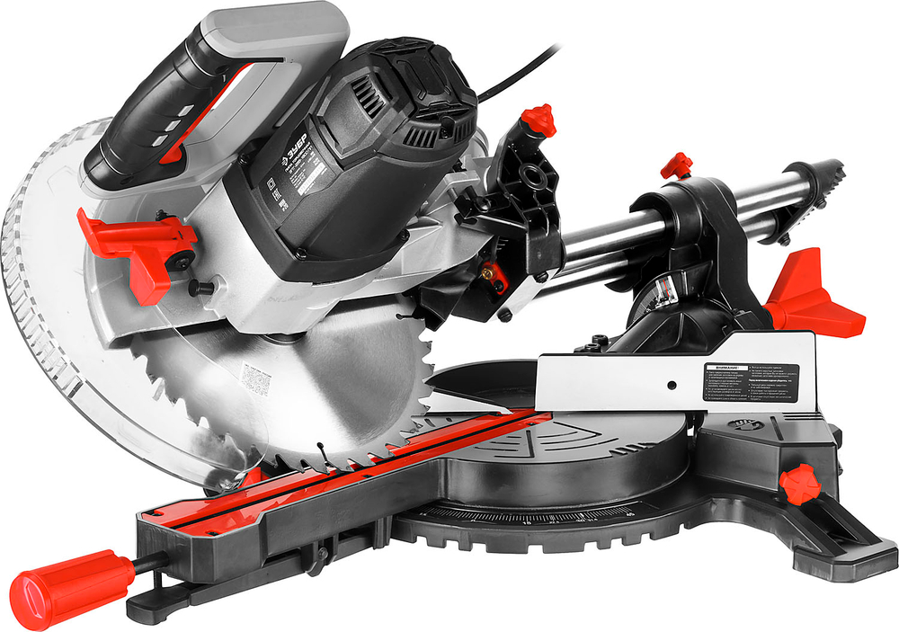 ЗУБР ЗПТ-255-1800 ПЛ пила торцовочная с протяжкой, d 255 х 30 мм, 1800 Вт
