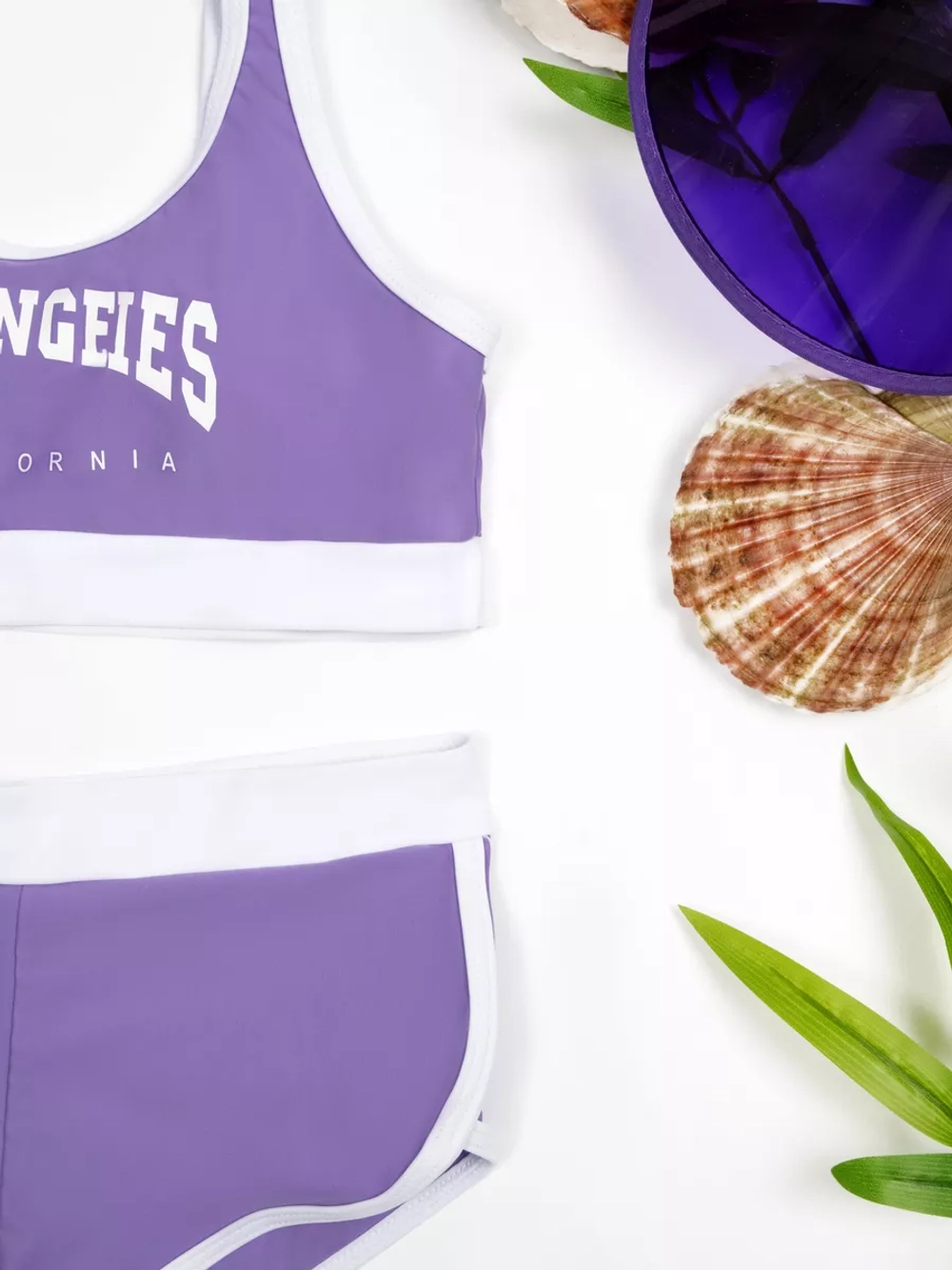 купальник раздельный спортивный 3 в 1 с шортами и топом