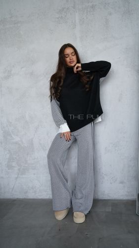 Черный костюм из кашемира