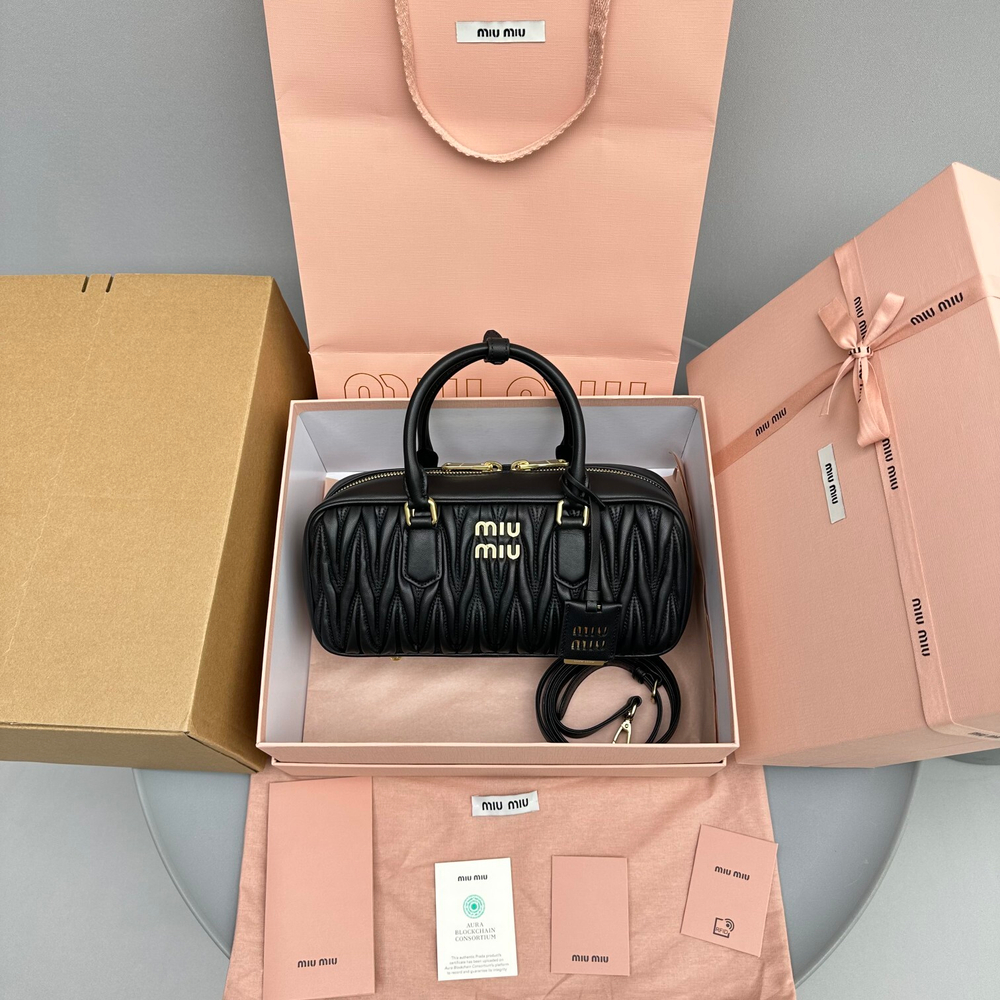 Miu Miu Arcadie Matelasse Nappa Leather Bag 27 cm