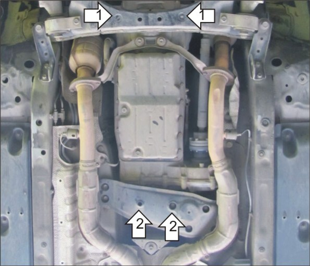 Усиленная защита Motodor кпп. 5 мм, алюминий. для Lexus GS 350 2008-2012,Lexus GS 350 2012-2020,Lexus GS 300 2005-2008 арт.35010