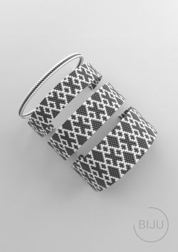 Схема PEYOTE, Схема браслета мозаичное плетение, узор из Miyuki Delica 11/0, файл PDF, №130