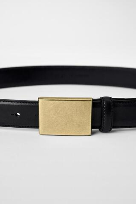 ZARA X BOBBY GILLESPIE КОЖАНЫЙ РЕМЕНЬ, ЧЕРНЫЙ