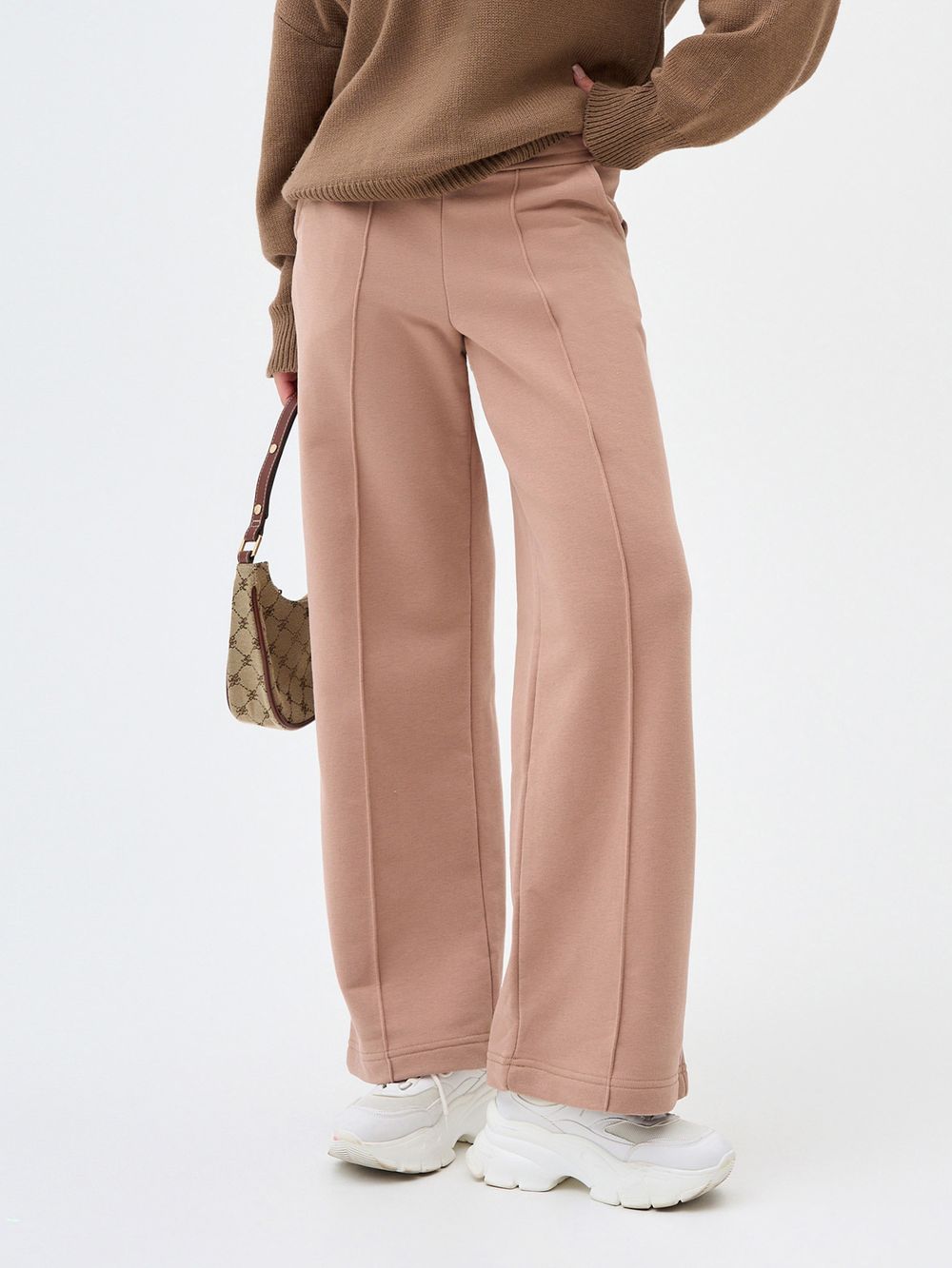 С-318-2 Брюки-палаццо (ФУТЕР 3ЕХНИТКА ПЕТЛЯ)/Уценка