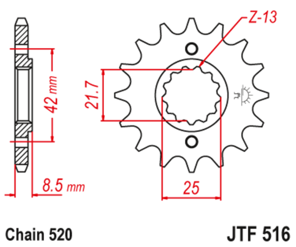 Звезда ведущая JTF516.14 JT