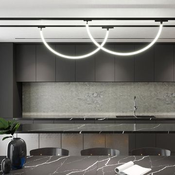 Адаптер/держатель для однофазного двухжильного трека без токопровода для светильников 359128-359133 ("Гибкий неон") 359134 черный KONST Ramo Novotech