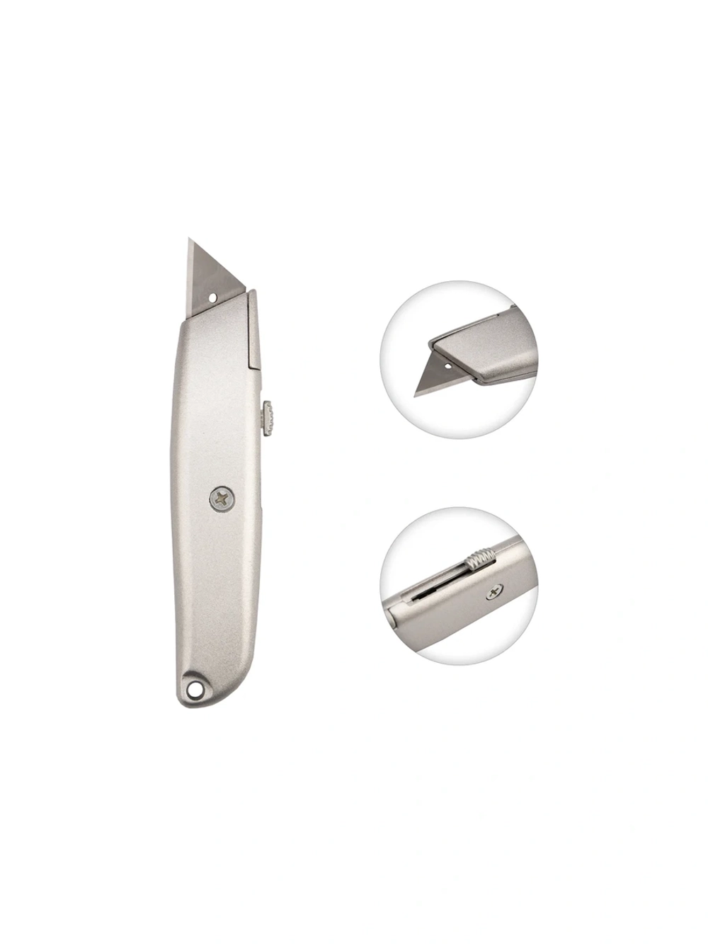 Нож с трапециевидным выдвижным лезвием REXANT 12-4907