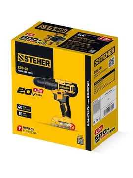 STEHER 20 В, 40 Н·м, без АКБ (LMS), ударная дрель-шуруповерт (CDS-40)