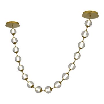 SL6520.303.16 Светильник подвесной ST-Luce латунь/прозрачный с пузырьками воздуха LED 1*80W 4000K HELMI