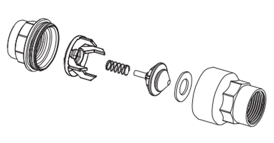 Клапан обратный Rubinetterie Bresciane Euroblock 100000 1/2" ВР/ВР полнопроходной