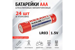 Алкалиновая батарейка REXANT AAA, LR03 24 шт 30-1013