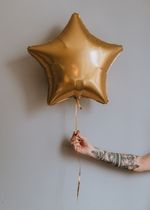 F Шар звезда (18'' / 46 см) Золото Сатин (БГ-15)