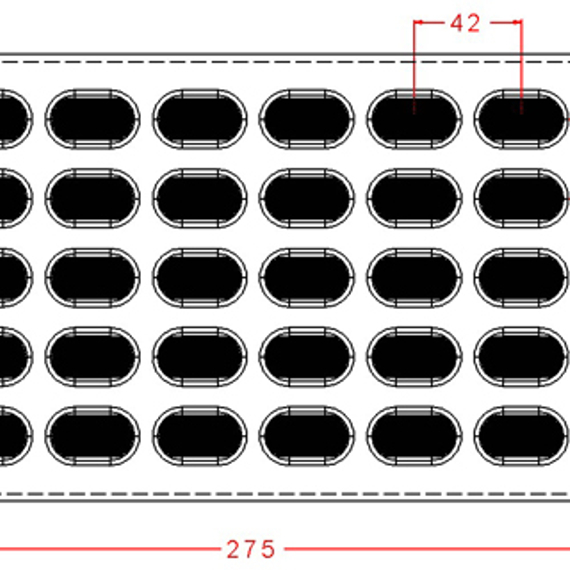 717 | Форма для шоколадных высоких конфет (275*175 мм)