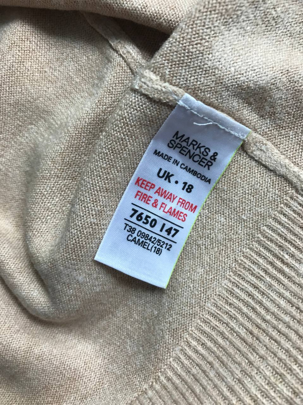 Кардиган Marks&Spencer в классическом исполнении, маркировка 18, визуально на 52 размер