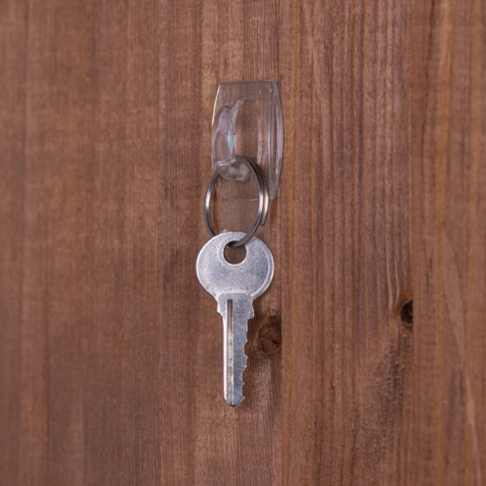 Крючки СИЛА SCH-K20-T6 для ключей с технологией бесследного удаления 6 шт 8 полосок до 400 г прозрачные | Сила