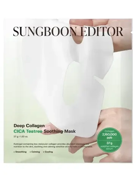 Sungboon Editor Успокаивающая гидрогелевая маска Deep Collagen Cica Teatree Soothing Mask 37 гр