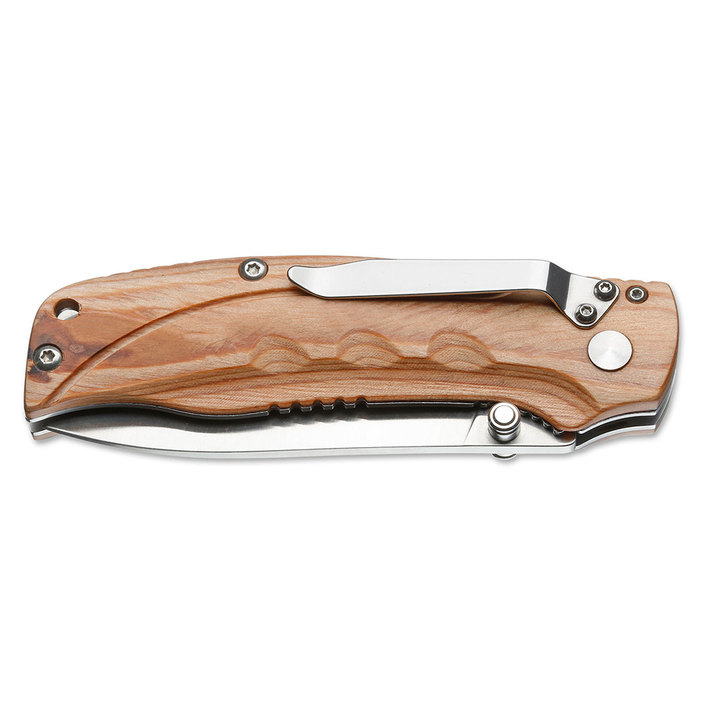 BK01MB700 Pakka Hunter - склад. нож, дерев. рук-ть, сталь 440B