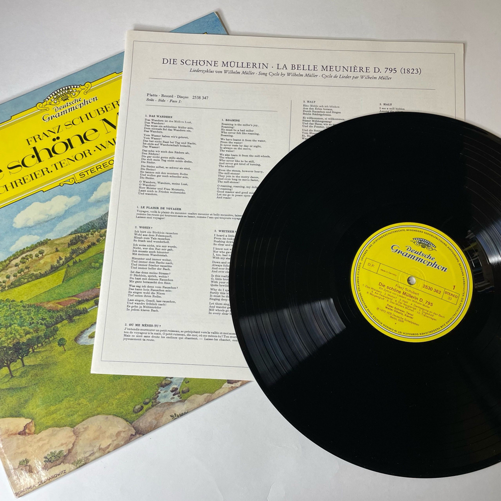 Винтажная виниловая пластинка LP Franz Schubert Шуберт, Peter Schreier, Die Schone Mullerin (Германия 1972)