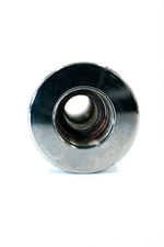 Серебристая полая анальная втулка с вставным поршнем (Цвет: серебристый)