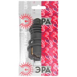 Вилка ЭРА VX13-B-IP44 каучуковая c заземлением 16А IP44 прямая черная | Штепсельные вилки и розетки