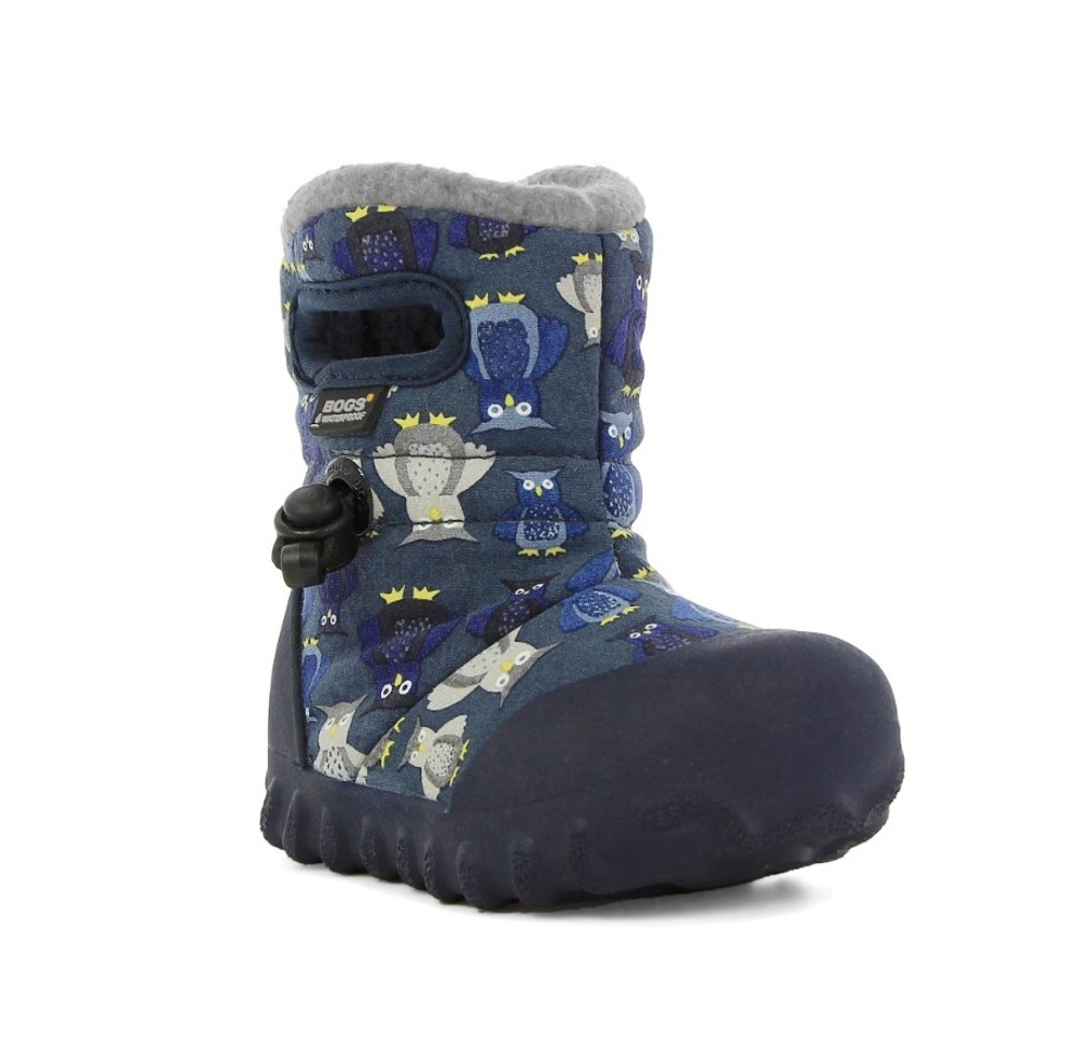 Сапоги утепленные детские Bogs B-Moc Owls Navy