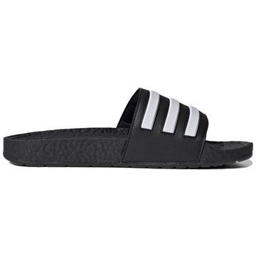 Adidas Adilette Boost Slides 'Black White Stripes'
