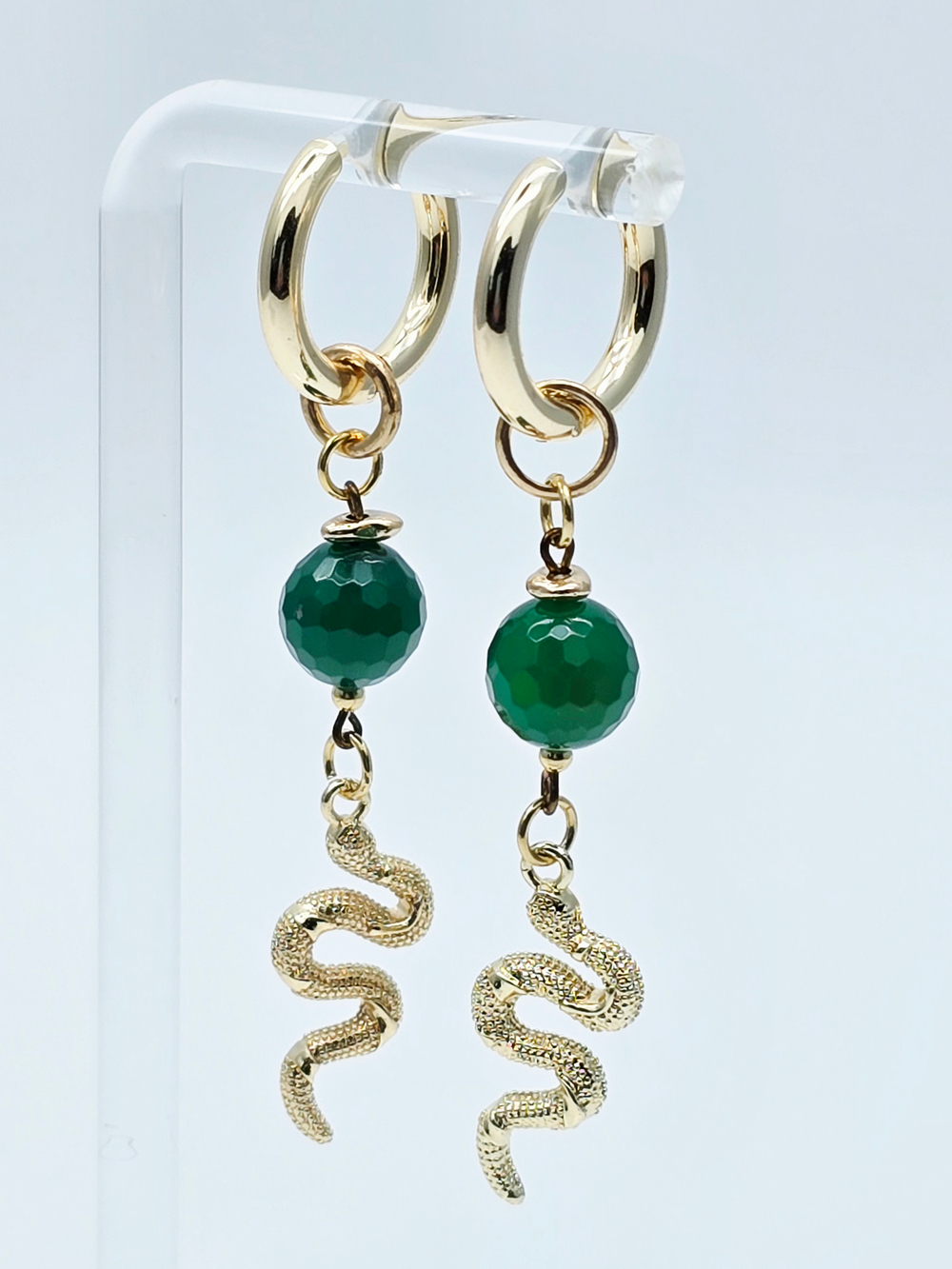 91004383 Серьги Роман с камнем