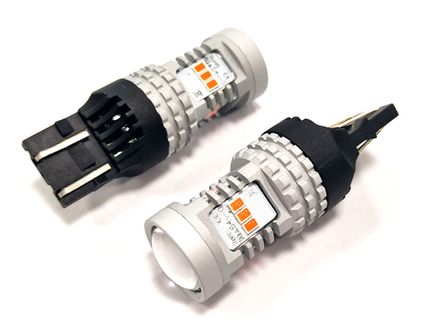 Светодиодная лампа W21/5W 7443-3020-14SMD без полярности, со стабилизатором (красный), 1шт