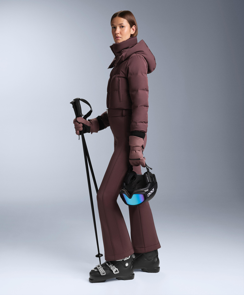 Oysho Водостойкий утепленный комбинезон MINARDI PIUME SKI с 80% пуха и 20% пера, темно-винный