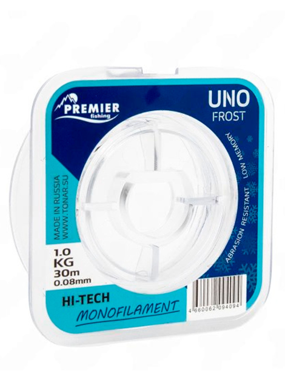 Леска для рыбалки Premier Fishing UNO FROST Clear Nylon 0,10mm/30m (PR-UF-T-010-30)