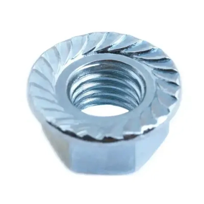 Гайка М16 DIN 6923 с фланцем и насечками шестигранная с зазубринами 2 шт