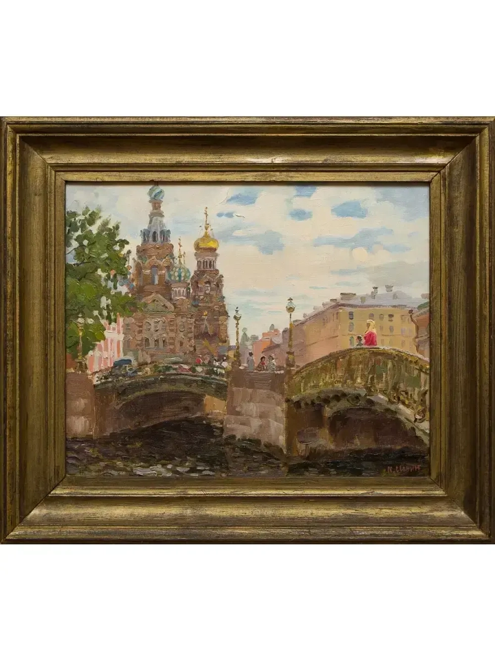 Картина маслом У Спаса-на-Крови Ильин