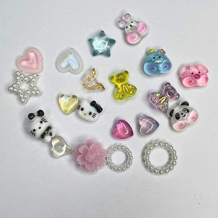 1865 Микс объёмных фигурок 20 шт, рандомный набор, пластик