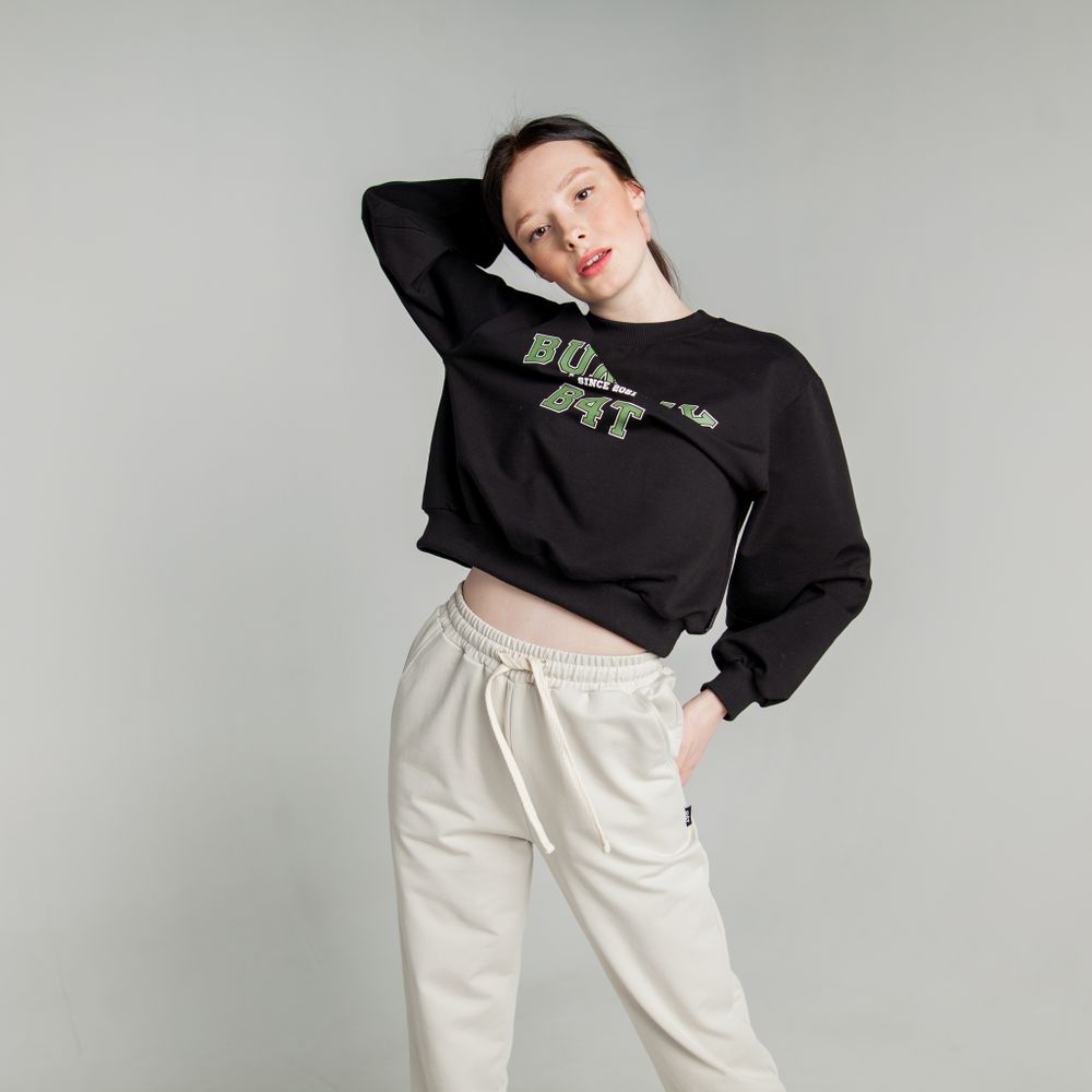 Свитшот укороченный "УГОЛЬ" подростковый