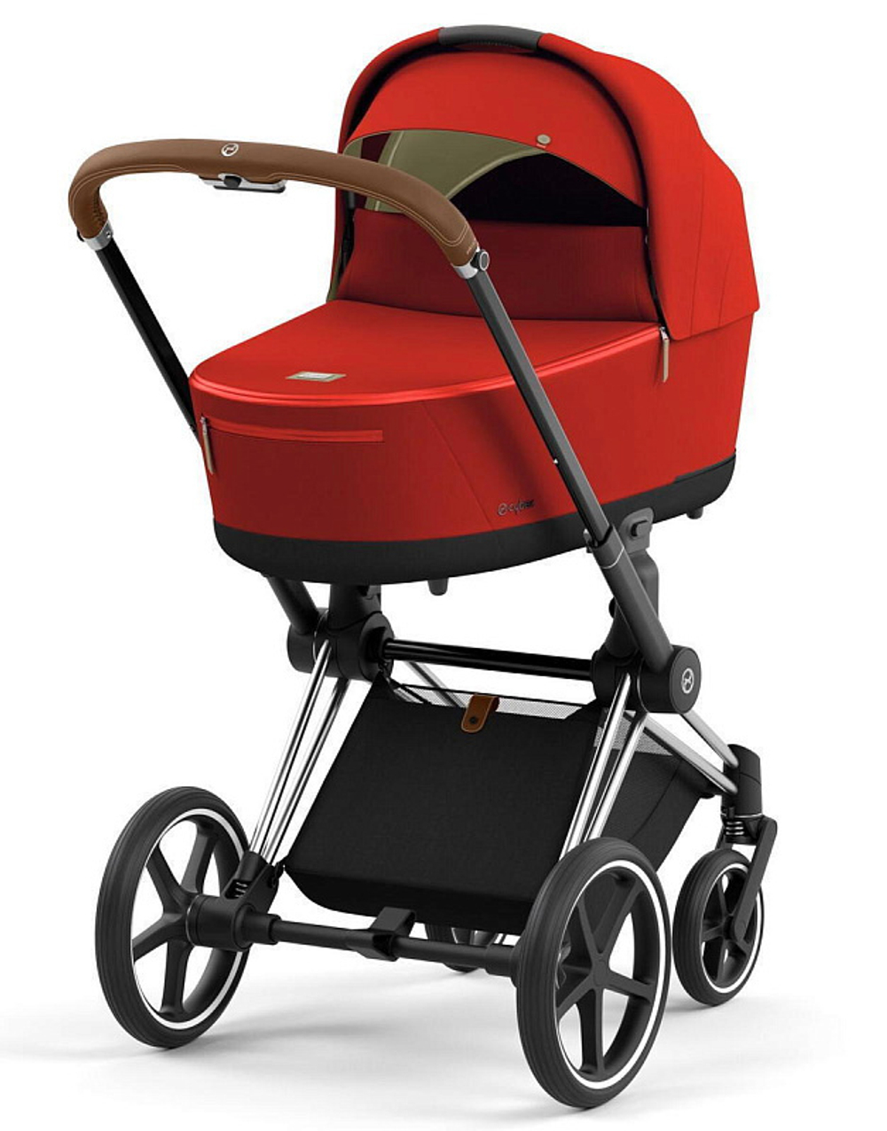 Коляска для новорожденных Cybex Priam IV Chrome Brown Autumn Gold