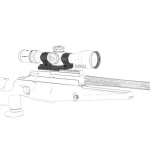 Крепление Picatinny 34мм с наклоном 20 MOA
