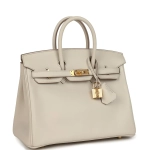 Оригинальная сумка из коллекции Y с золотой фурнитуро Hermès Birkin 25 Beton Swift