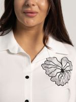 Блуза Оттенки нежности (белая/цветы) Б15712-18М LT Collection