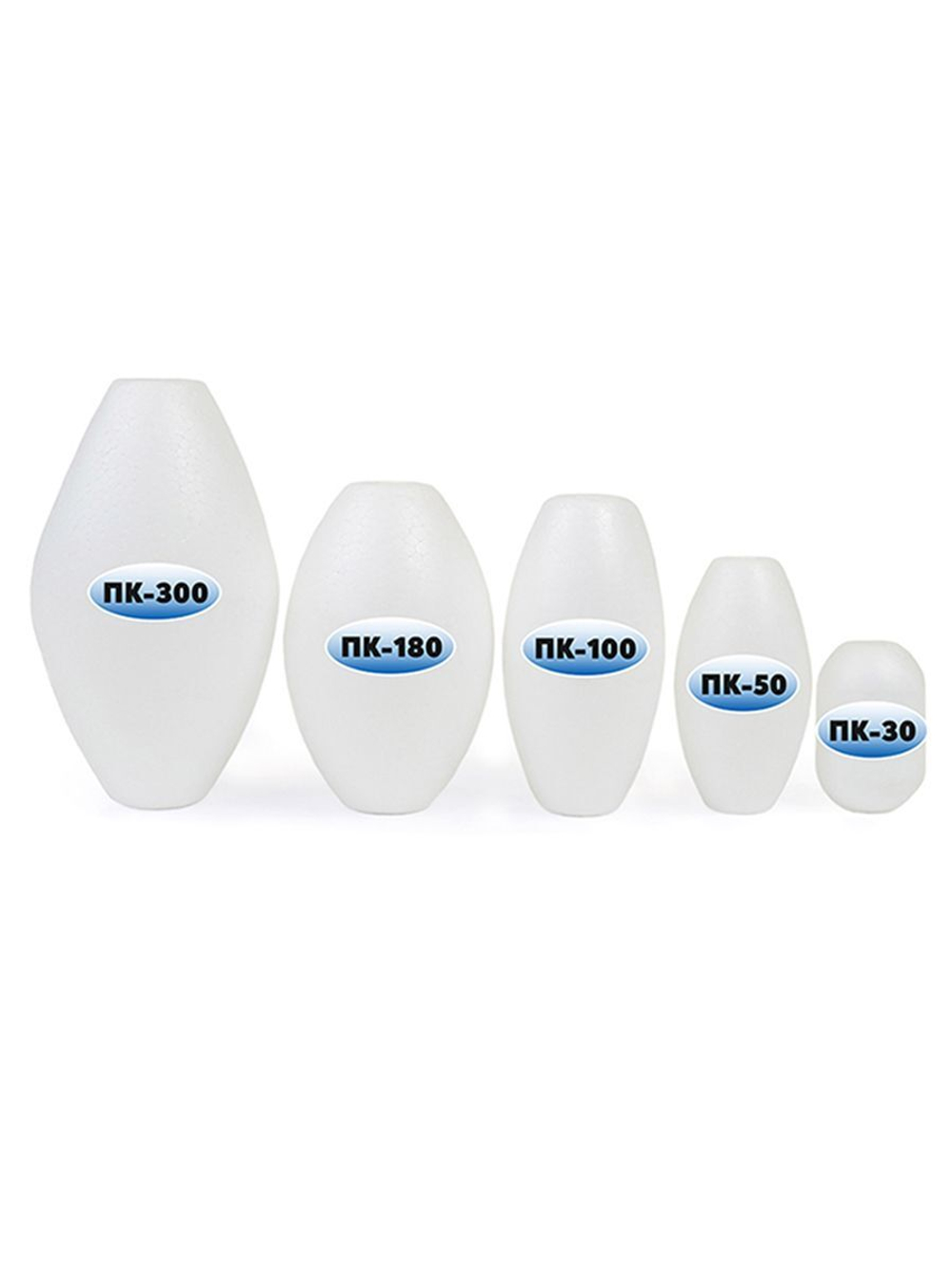 Поплавок Петроканат из вспененного полистирола ПСВ повышенной плотности, ПК-30, 50*30*8 мм, плавучесть 30 г (в упаковке 200 шт)